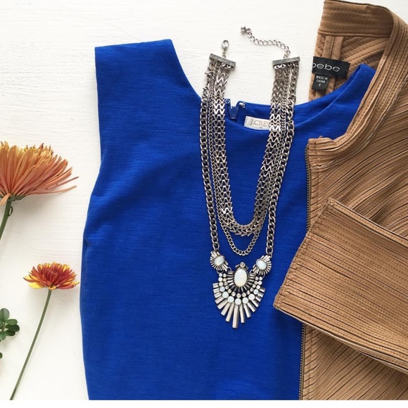 Silver Opal Statement Necklace - Picture 2 of 8